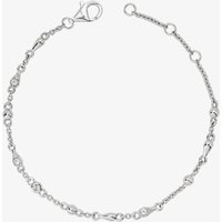 Lucy Quartermaine Silver Skinny Drip White Topaz Bracelet SDB1