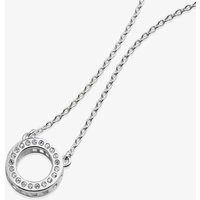 Lucy Quartermaine Silver White Topaz Halo Pendant Necklace ADP3