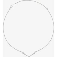 Lucy Quartermaine Silver Skinny Drip White Topaz V Necklace SDP1