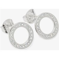 Lucy Quartermaine Silver Art Deco White Topaz Halo Stud Earrings ADS1