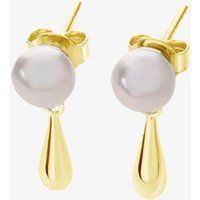 Lucy Quartermaine Gold Vermeil Royal Pearl Earrings RER2G