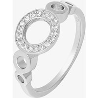 Lucy Quartermaine Silver Multi White Topaz Halo Ring ADR11M N