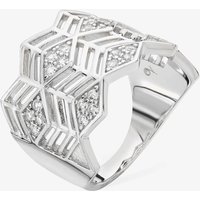 Lucy Quartermaine Silver Art Deco Full Triangle Ring ADR9M N