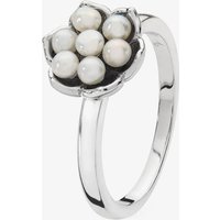 Lucy Quartermaine Silver Royal Pearl Flower Ring RR3K K