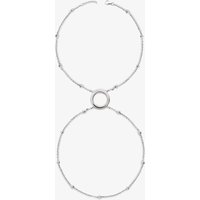 Lucy Quartermaine Silver Art Deco Halo Hand Chain Bracelet ADHC1