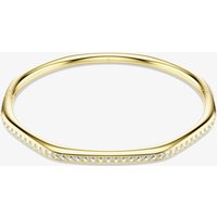 Swarovski Dextera Gold Tone Plated Medium Octogan White Crystal Bangle 5724581