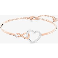 Swarovski Infinity Heart Two Colour White Crystal Bangle 5518869 M