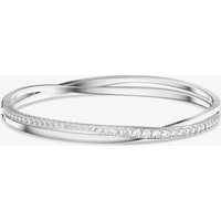 Swarovski Twist Cross Over White Crystal Bangle 5565210 M