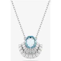 Swarovski Idyllia Rhodium Plated Blue Crystal Shell Necklace 5689195