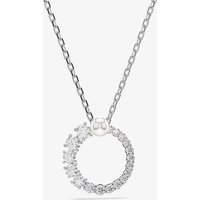 Swarovski Matrix Rhodium Plated Crystal and Pearl Circle Necklace 5688751