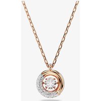 Swarovski Dextera Rose Gold Tone Plated Crystal Circle Necklace 5692257