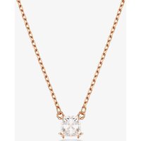 Swarovski Stilla Rose Gold Tone Plated Square Cubic Zirconia Necklace 5701904