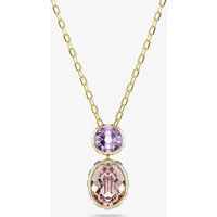 Swarovski Chroma Gold Plated Mixed Cut Crystal Pendant Necklace 5741586