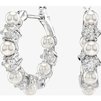 Swarovski Matrix White Pearl Hoop Earrings 5709256