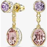 Swarovski Chroma Gold Tone Plated Changeable Crystal Drop Earrings 5738478