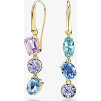 Swarovski Gema Gold Tone Plated Mixed Crystal Dropper Earrings 5747917