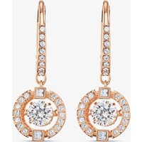 Swarovski Sparkling Dance Rose Gold Tone White Crystal Dropper Earrings 5504753
