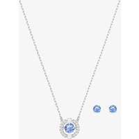 Swarovski Sparkling Blue Crystal Pendant And Earring Set 5480485