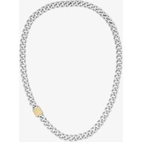 BOSS Caly Stainless-Steel Square Monogram Curb Necklace 1580396