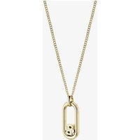 BOSS Double B Swing Gold Tone Oval Pendant Necklace 1580627