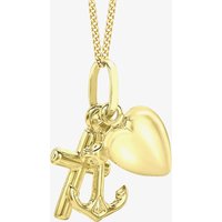 9ct Yellow Gold Faith, Hope and Love Necklace 1.61.0523