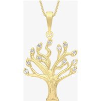 9ct Yellow Gold Cubic Zirconia Tree of Life Necklace 1.68.4472