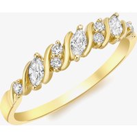 9ct Yellow Gold 9-Stone Crystal Swirl Ring 1.84.6551 M