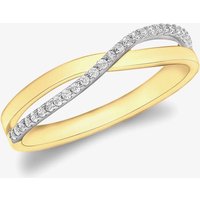 9ct Yellow Gold Crystal Crossover Ring 1.84.9419 N