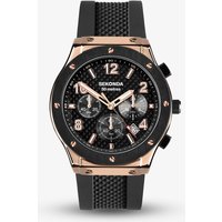 Sekonda Mens Titan Black Dial Chronograph Watch 30257