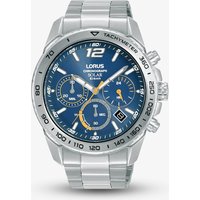 Lorus Mens Solar Chronograph Bold Blue Sports Watch Dt RZ511AX9