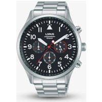 Lorus Mens Black Dial Chronograph Watch RT363JX9