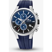 Lotus Mens Blue Rubber Strap Blue Chronograph Watch L18621/B