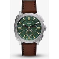 Fossil Mens Machine Brown Leather Strap Chronograph Watch FS6100