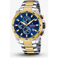 Festina Mens Two-Tone Blue Dial Chronograph Watch F20562/2