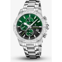 Festina Mens Timeless Chronograph Green Dial Watch F20704/5
