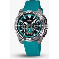 Festina Mens Chrono Bike Teal Rubber Strap Chronograph Watch F20725/6