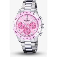 Festina Ladies Pink Ceramic Chronograph Watch F20693/2