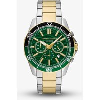 Armani Exchange Mens Spencer Two-Tone Green Chronograph Watch AX1966