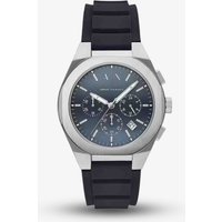 Armani Exchange Mens Rafael Navy Chronograph Rubber Strap Watch AX4185