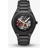 Armani Exchange Mens Sync Automatic Black Skeleton Dial Watch AX4196