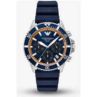 Emporio Armani Mens World Explorer Blue Solar Powered Chronograph Watch AR11696