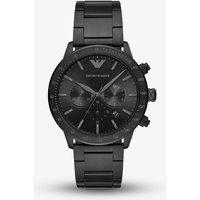 Emporio Armani Mens Mario Black Chronograph Bracelet Watch AR11242