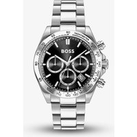 BOSS Mens Hero 2.0 Silver Tone Black Chronograph Watch 1514267