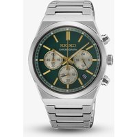Seiko Mens Sports Green Dial Chronograph Watch SSB461P1