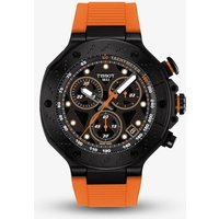 Tissot Mens T-Race Black Chronograph Orange Rubber Strap Watch T141.417.37.051.02