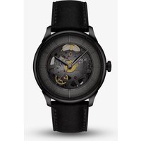 Tissot Chemin Des Tourelles Skeleton Dial Black Leather Strap Watch T139.836.36.441.00