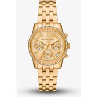 Michael Kors Ladies Mini Bryant Gold Chronograph Watch MK7530