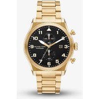 Michael Kors Mens Panorama Gold Chronograph Watch MK9195