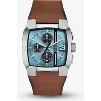 Diesel Mens Cliffhanger Chronograph Brown Leather Strap Watch DZ4675
