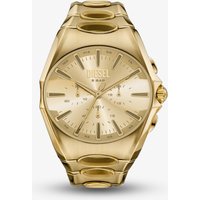 Diesel Mens D-Curve Gold Plated Chronograph Dial Watch DZ4695